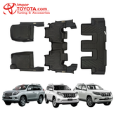 Tapete termoformado 5D- Toyota Prado 1+2+3 fila 2010/2024