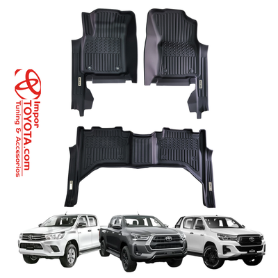 Tapete termoformado 5D - Toyota Hilux Revo/Rocco 2016 / 2024