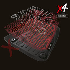 Tapete termoformado 5D - Toyota Fortuner 1+2+3 Fila 2006/2024+