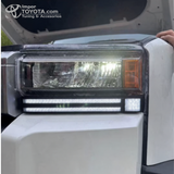 DRL doble línea instalado en Toyota Land Cruiser Prado LC250 - luz blanca de día - Importoyota Colombia