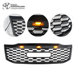 Persiana LED TRD Toyota Hilux Vigo 2007-2012 - detalle de LED ámbar y panal - Importoyota