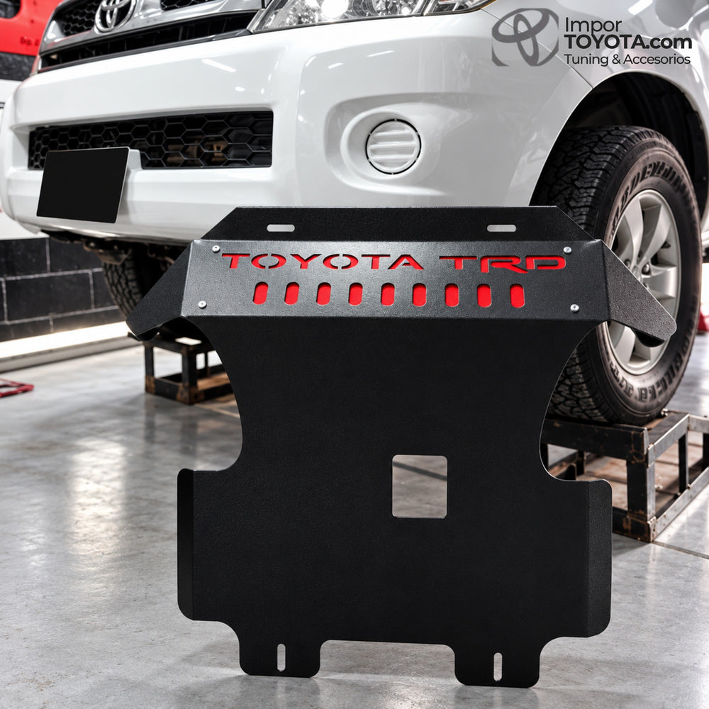 Protector de cárter pechera Toyota TRD negro para Hilux / Fortuner - Importoyota Colombia