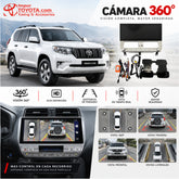 Radio Android 14 con cámara 360 para Toyota Land Cruiser Prado LC150 2018-2022 - visión 360, vista trasera, frontal y laterales - Importoyota Colombia