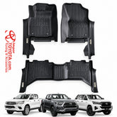 Tapete termoformado 5D Toyota Hilux Revo/Rocco 2016-2024 - juego completo delantero y trasero - Importoyota