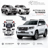 Transformación cambio de frente Toyota Prado LC150 2010-2014 a 2024: antes y después con kit completo - Importoyota Colombia