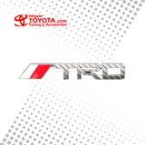 Emblema Bandera TRD Efecto Carbon Metal - vista 3 - Importoyota Colombia