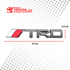 Emblema Bandera TRD Efecto Carbon Metal