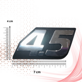 Emblema para toyota 4.5 en Alto Relieve con Aplique Cromado - vista 3 - Importoyota Colombia