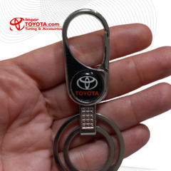 LLavero Toyota Metálico Tipo Candado con Resina