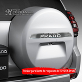 Sticker llanta de repuesto de Toyota Prado Alto Relieve