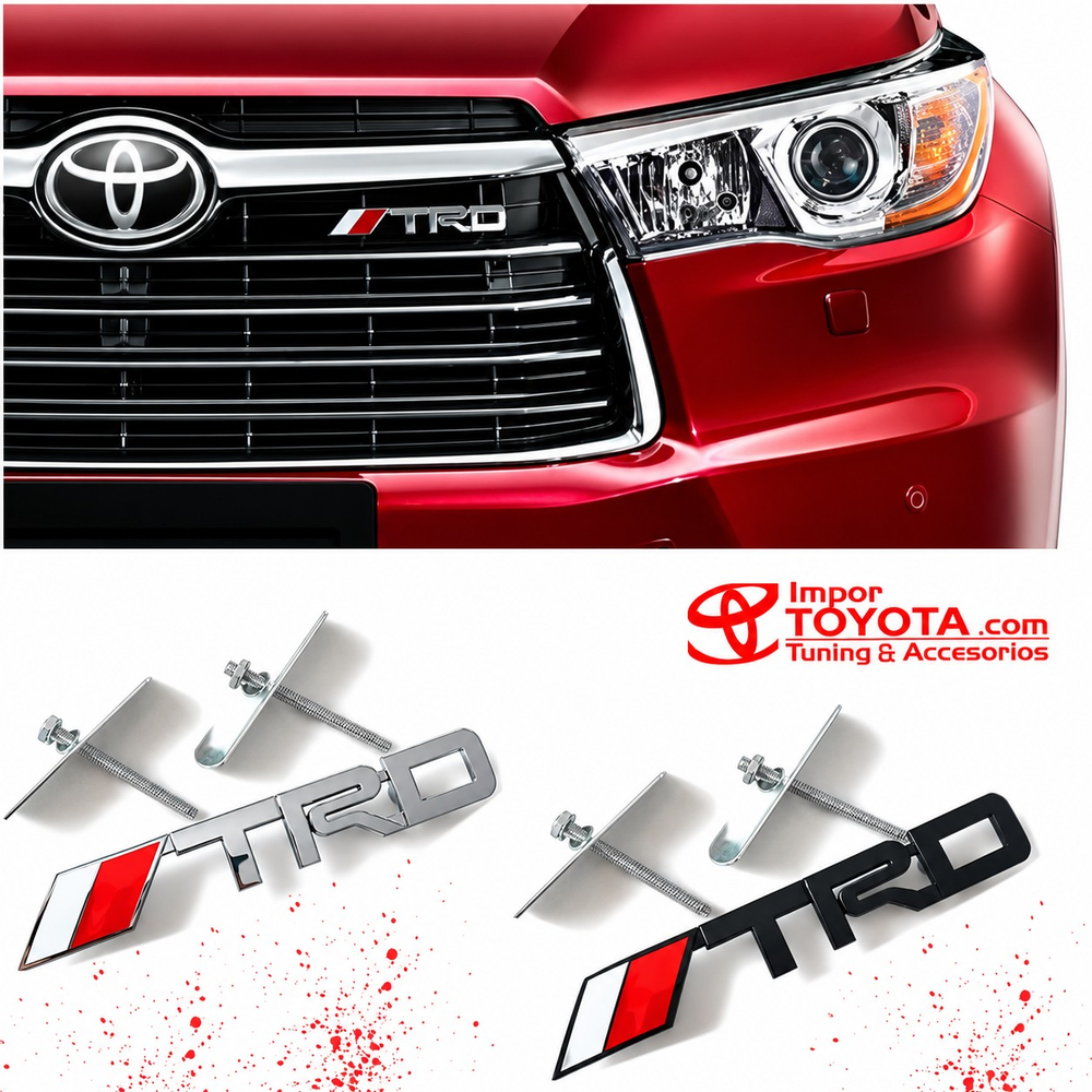 Emblema Bandera TRD Para Persianas Metalica Toyota - Importoyota Colombia