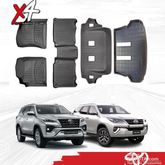 Tapete termoformado Toyota Fortuner 1+2+3 Fila + Baul 2016/2024+