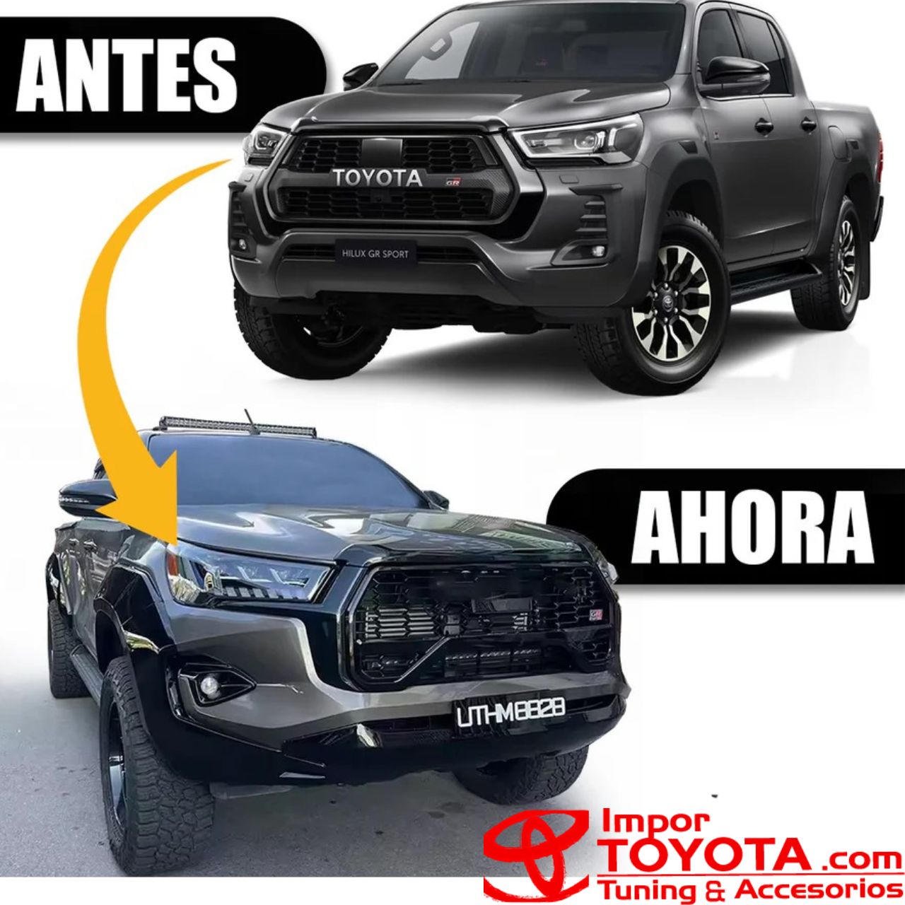 Farolas Buggatti para Toyota Hilux 2021/2024+ - vista 2 - Importoyota Colombia