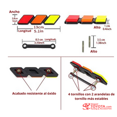 Emblema Bandera TRD para persina frontal