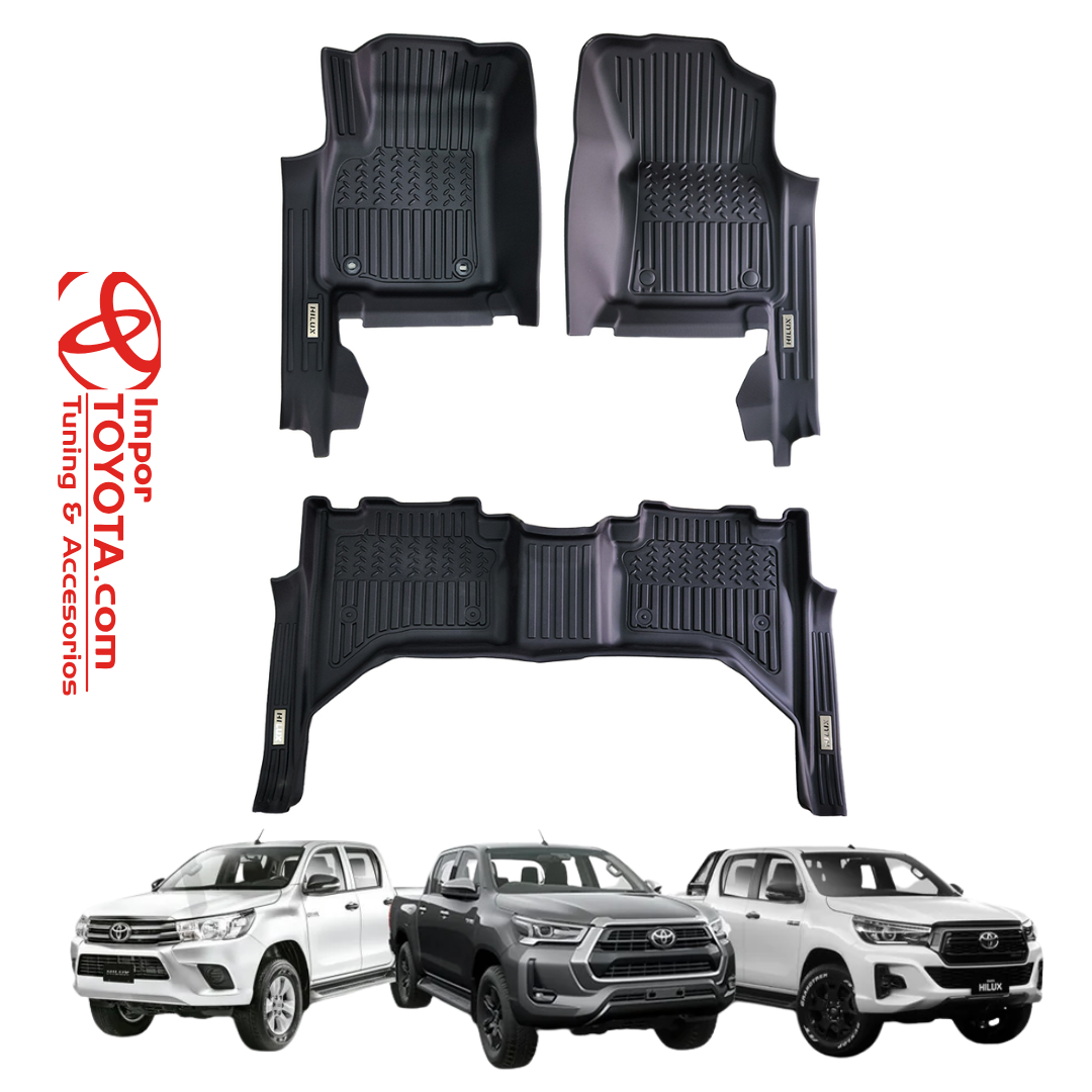 Tapete termoformado 5D - Toyota Hilux Revo/Rocco 2016 / 2024