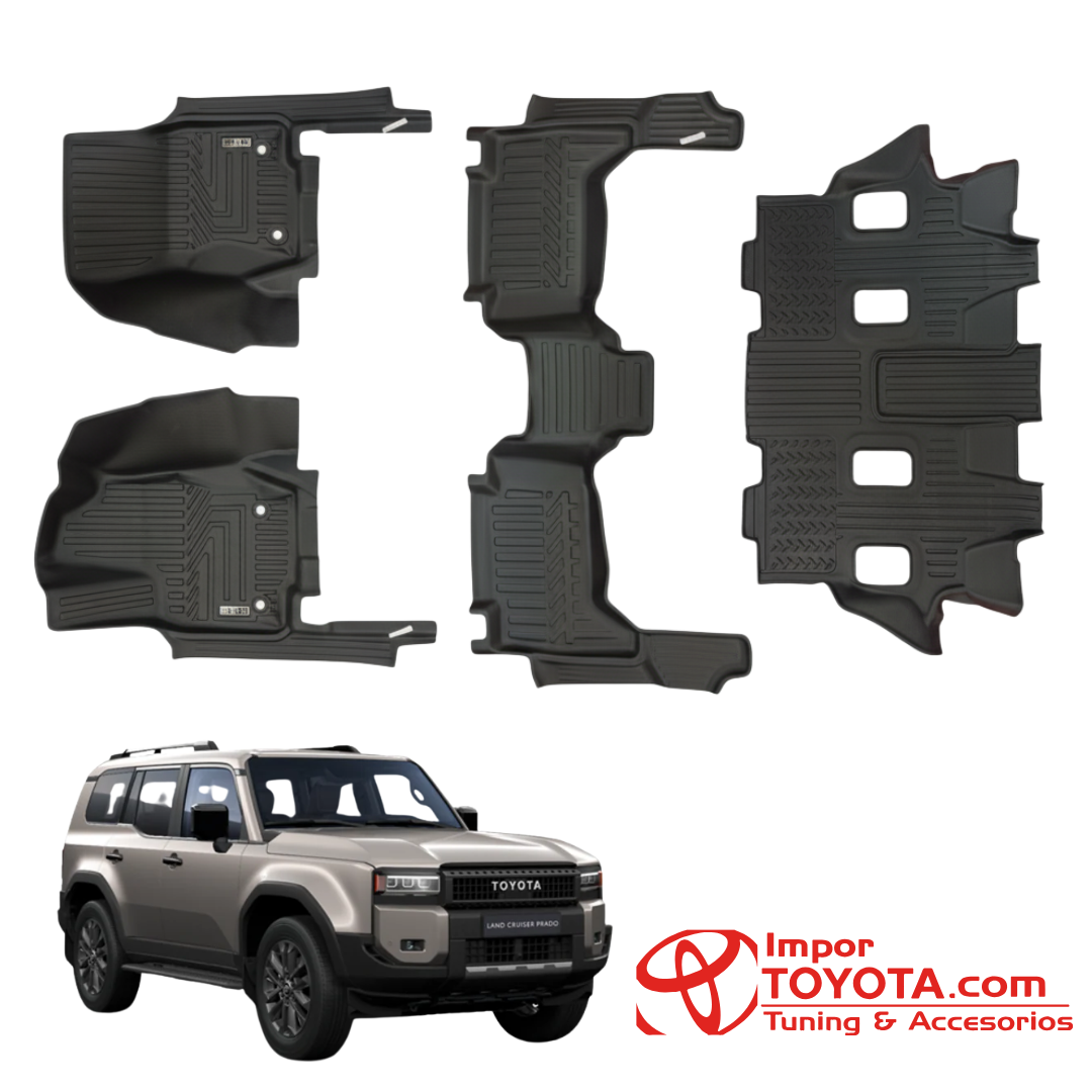Tapete termoformado 5D - Toyota Prado LC250 1+2+3 fila 2023