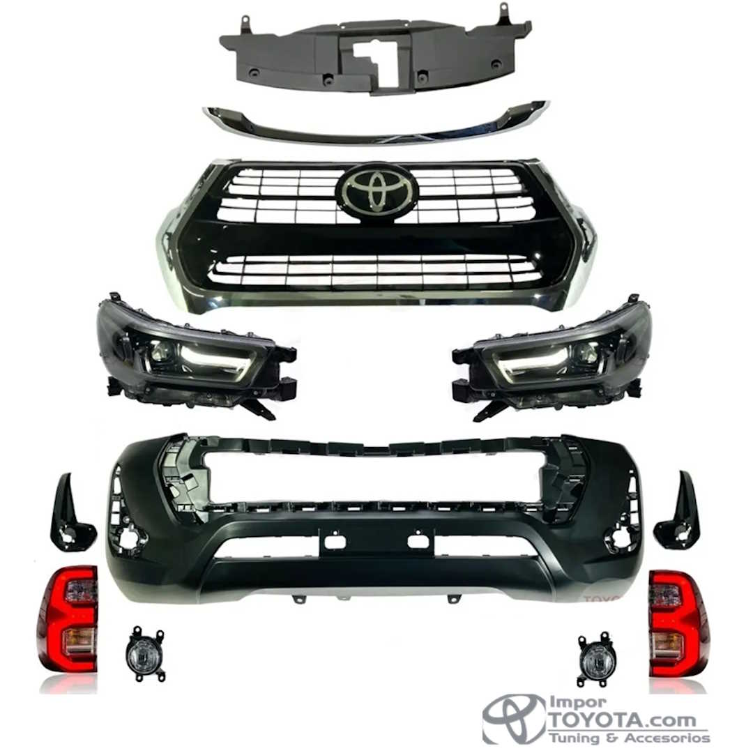 Transformacion / Cambio de Frente para Toyota Hilux 2016-2020 a 2024