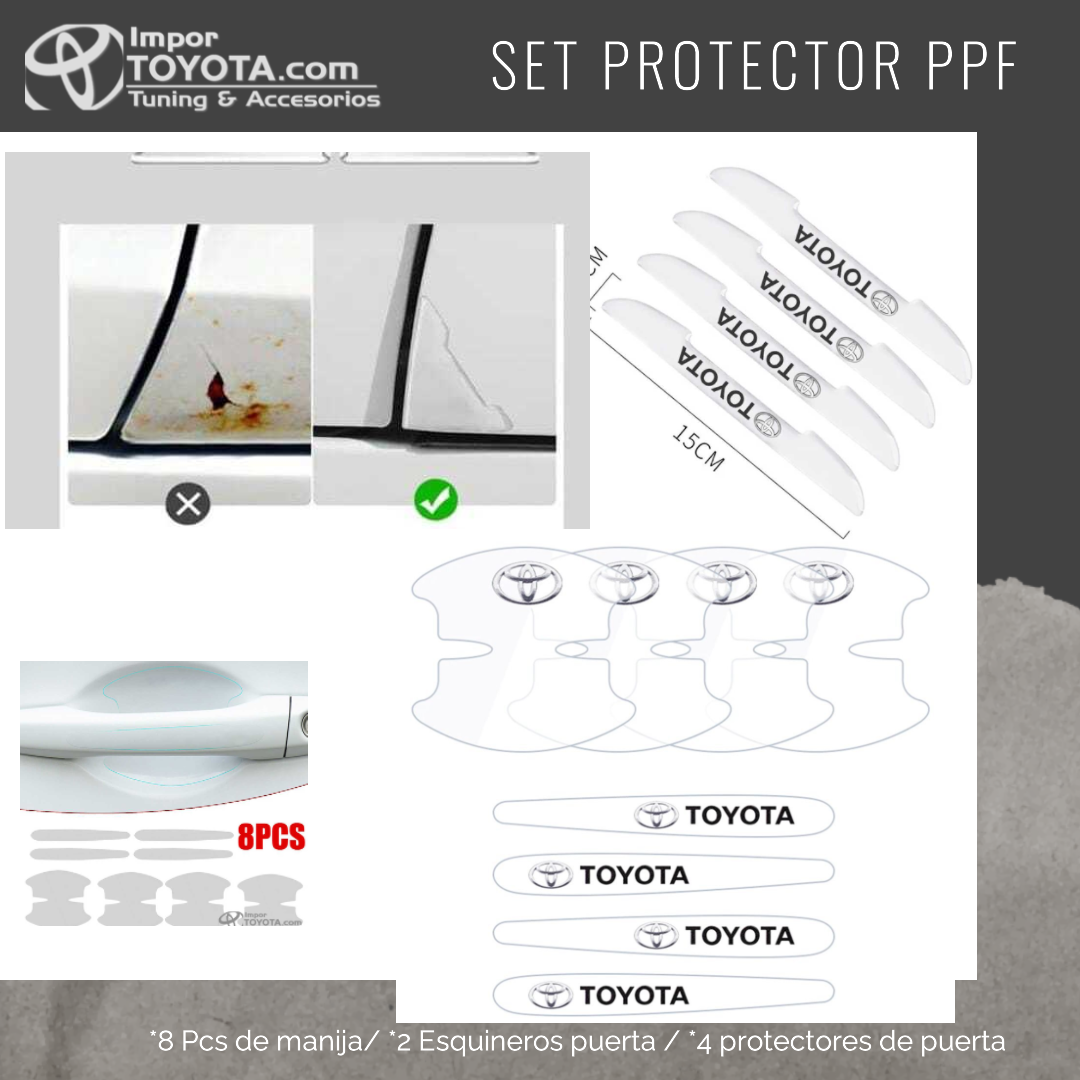 Set ppf protector para puerta y manijas Logo Toyota