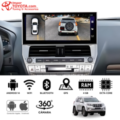 Radio Android 14.0 con cámara 360 para Toyota Land Cruiser LC150 2018 - 2022