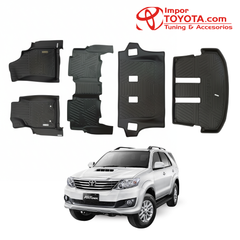 Tapete termoformado 5D - Toyota Fortuner 1+2+3 Fila + Baul 2006/2024+