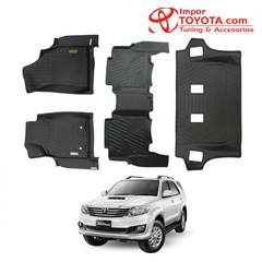 Tapete termoformado 5D - Toyota Fortuner 1+2+3 Fila 2006/2024+