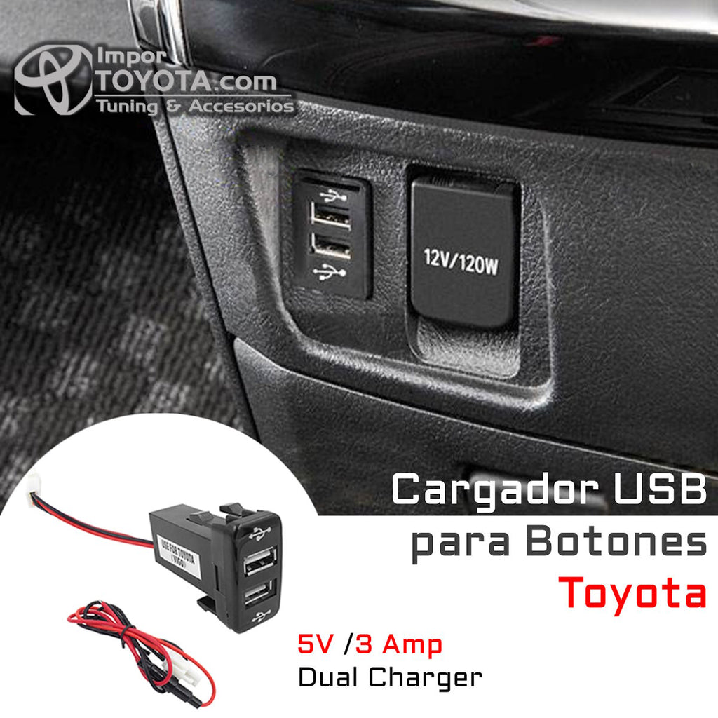 Cargador dual USB para Botones Toyota