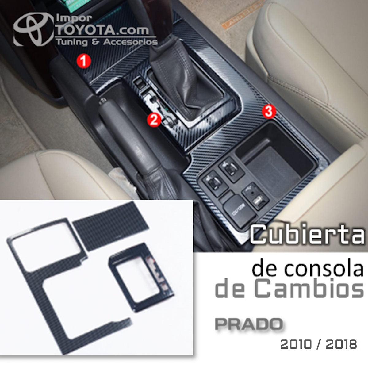 Cubierta protectora para Consola Toyota Prado 2010/2016