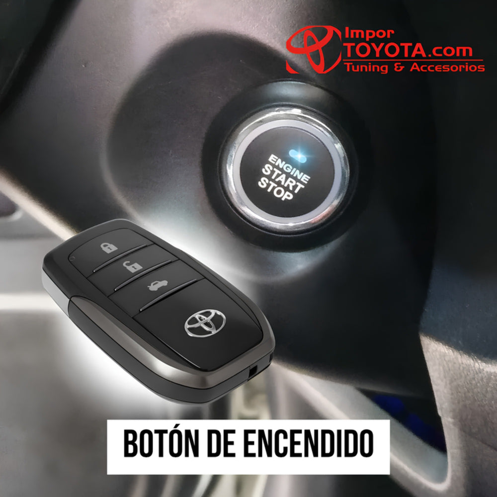 Kit Upgrade Interior - botón de encendido Engine Start/Stop instalado y llave inteligente Toyota - Importoyota Colombia
