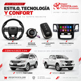 Kit Upgrade Interior - volante GR con controles multifunción, botón Engine Start/Stop, llave inteligente Toyota y radio multimedia con fascia - Fortuner e Hilux - Importoyota Colombia