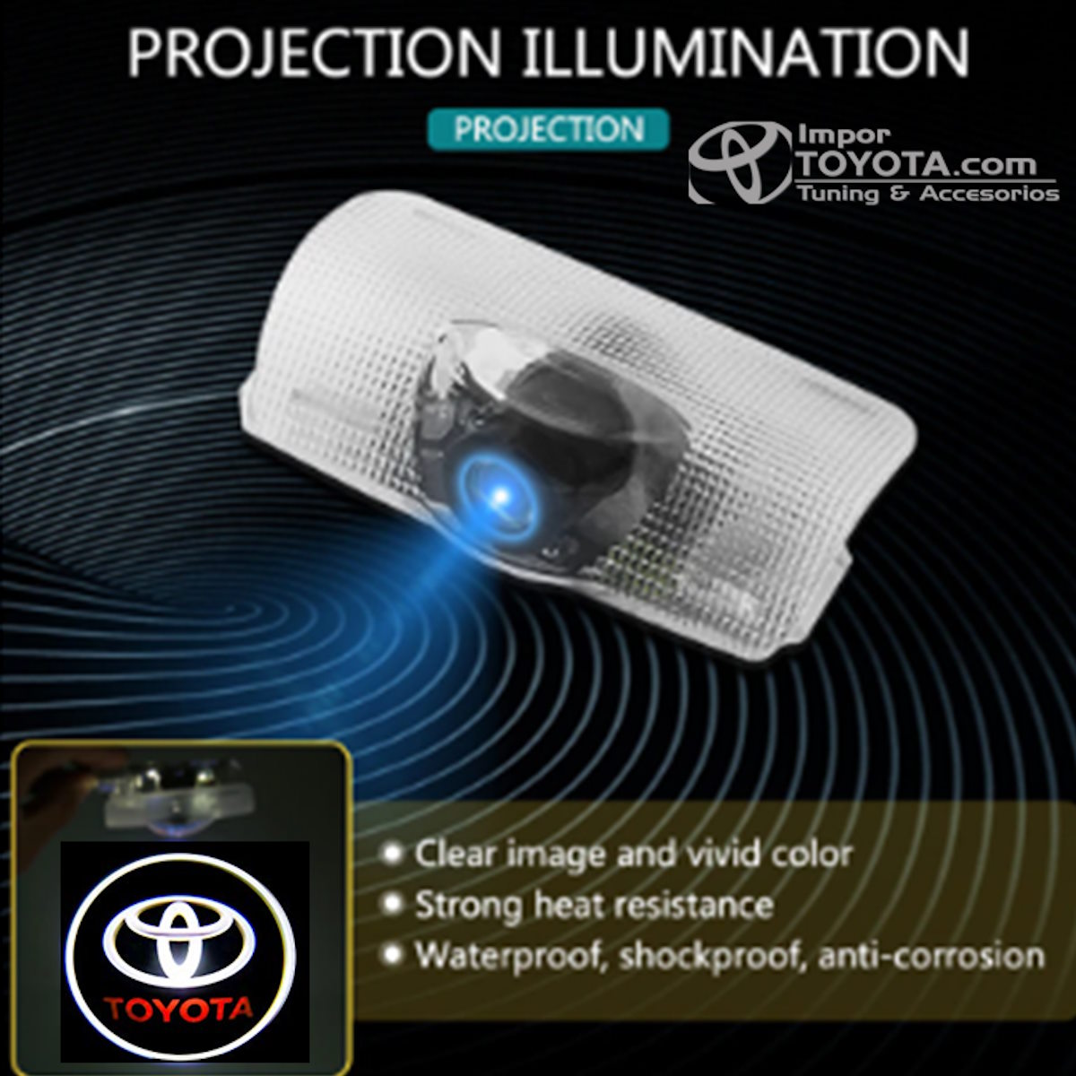 Led de Bienvenida para puertas Toyota