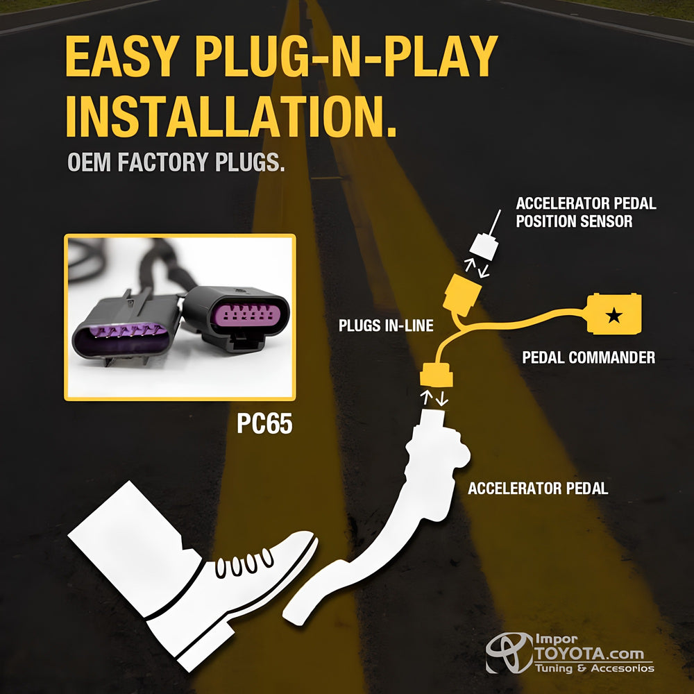Instalación plug and play del Pedal Commander con conectores originales