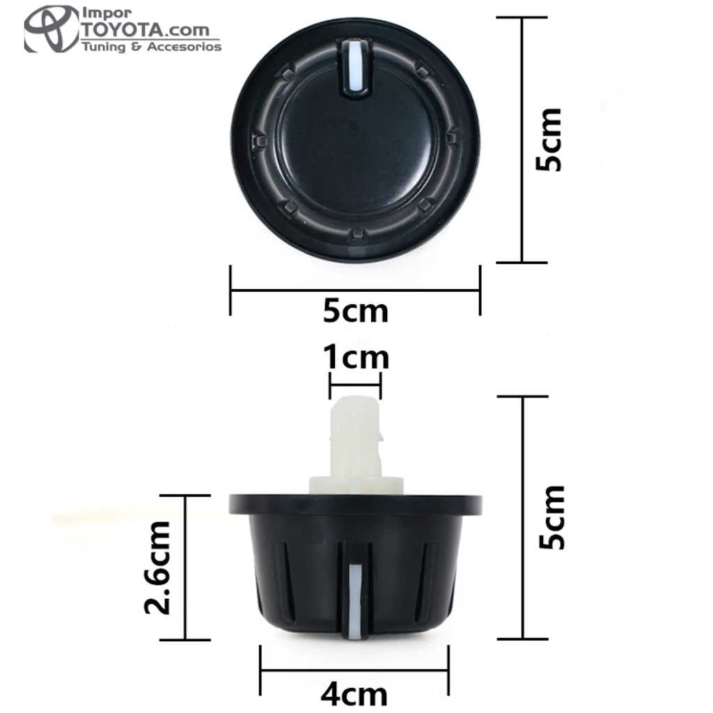 Perilla para aire acondicionado de Toyota Hilux / fortuner Set x3 unidades