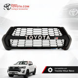 Persiana GR Gazoo Racing negro brillante con letras TOYOTA para Toyota Hilux Revo