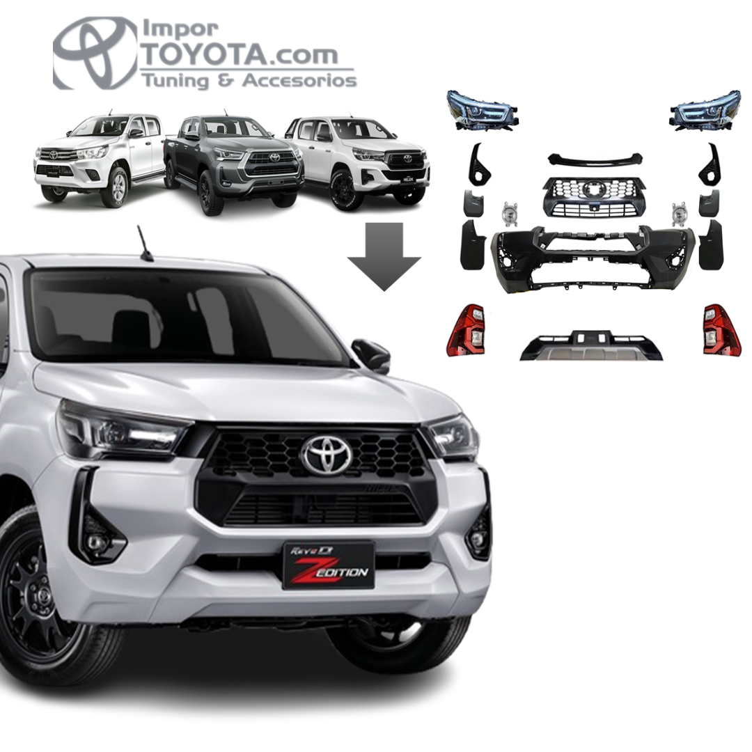Transformacion / Cambio de Frente para Toyota Hilux Revo a Toyota Z Edition 2024