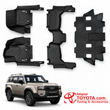 Tapete termoformado 5D Toyota Prado LC250 1+2+3 fila - juego completo 1era, 2da y 3era fila - Importoyota