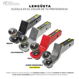 Lengüeta del Tiro de Arrastre Defender - negra, galvanizada, roja o acero inoxidable - Importoyota Colombia