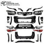 Kit de conversión Fortuner a GR Sport 2024: bomper, persiana, farolas, stops, guardabarros y todas las piezas