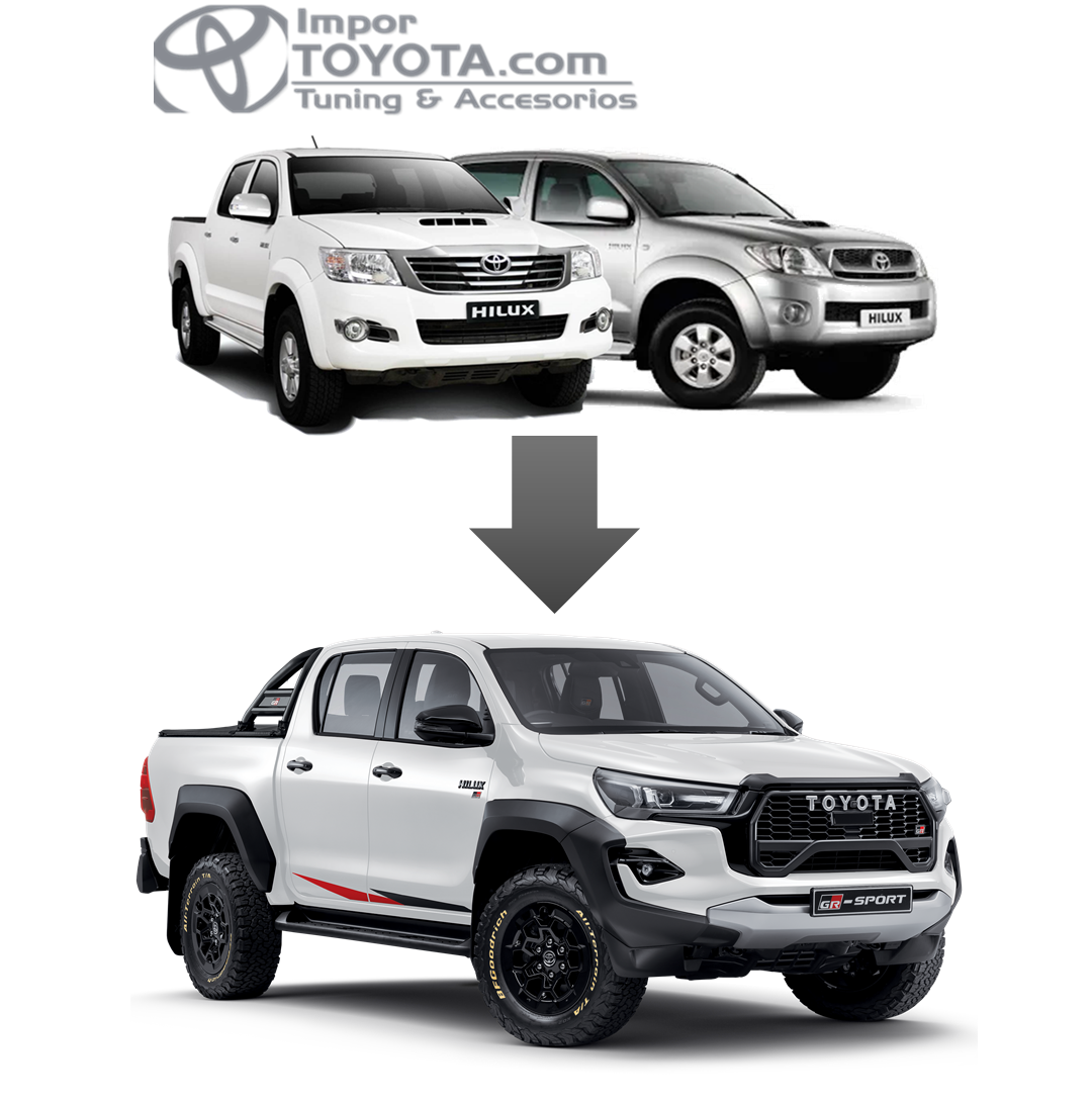 Transformacion / Cambio de Frente para Toyota Hilux Vigo a  Hilux Gr Sport
