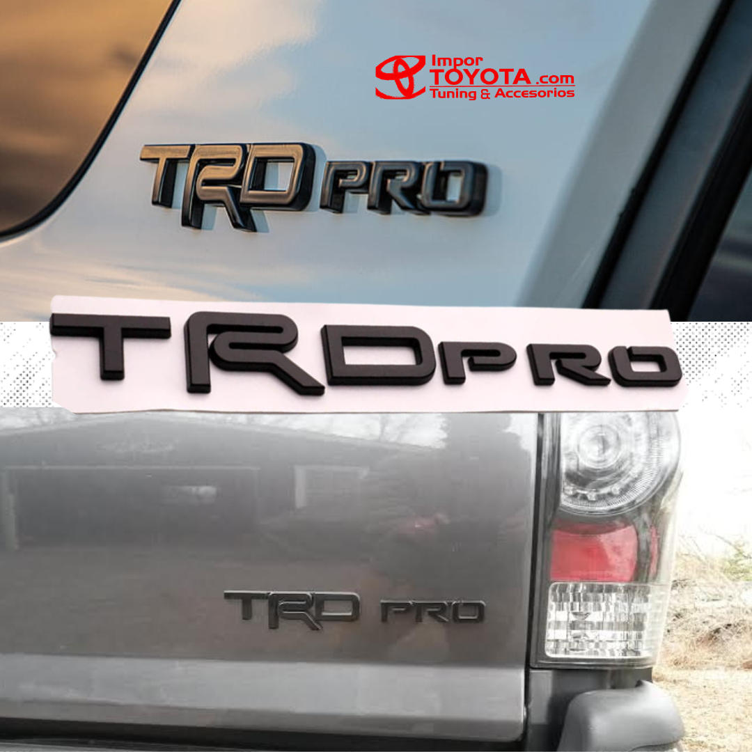 Emblema Bandera TRD Pro Polímero Alto Relieve