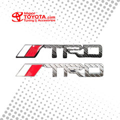 Emblema Bandera TRD Efecto Carbon Metal