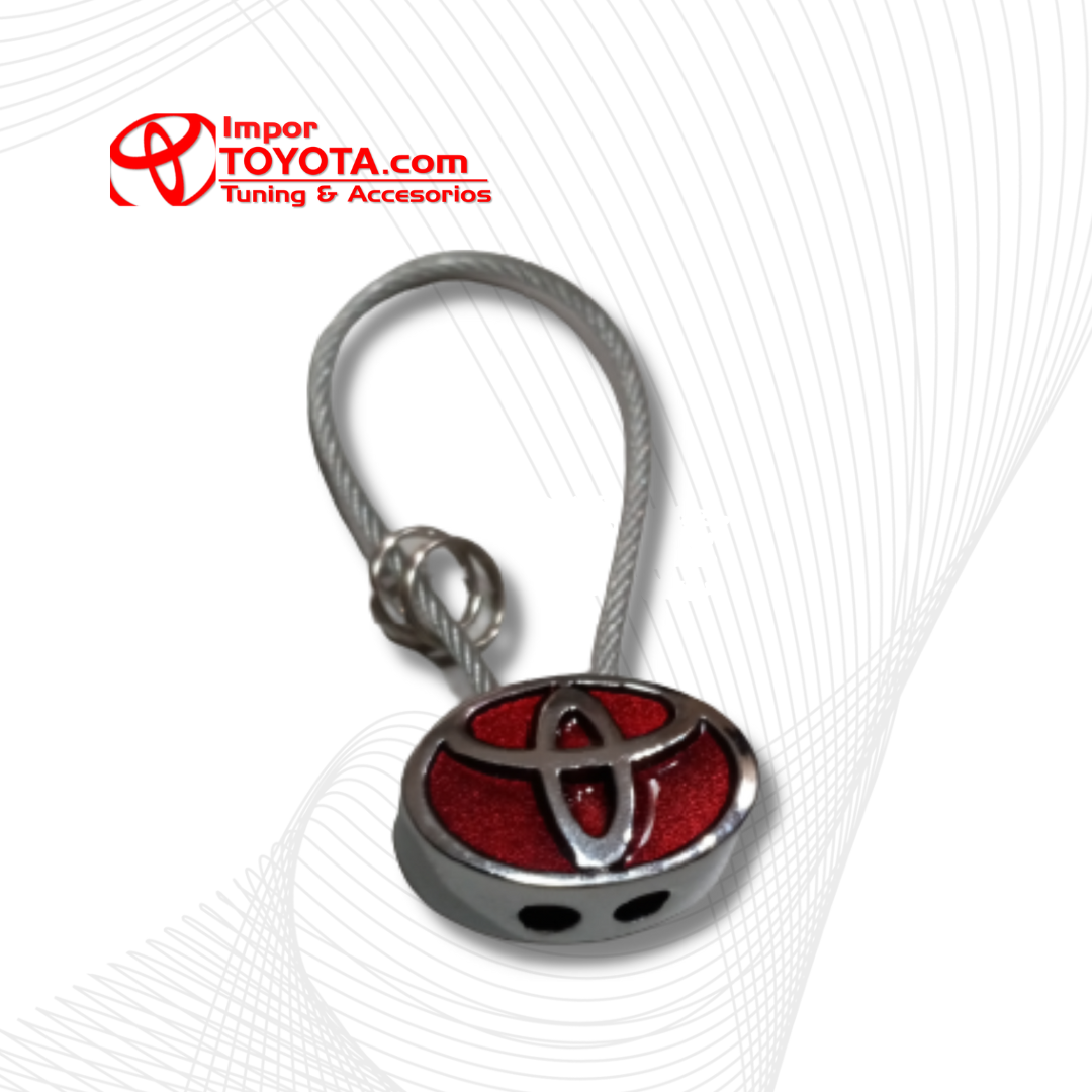 LLavero Toyota Metálico Tipo Guaya