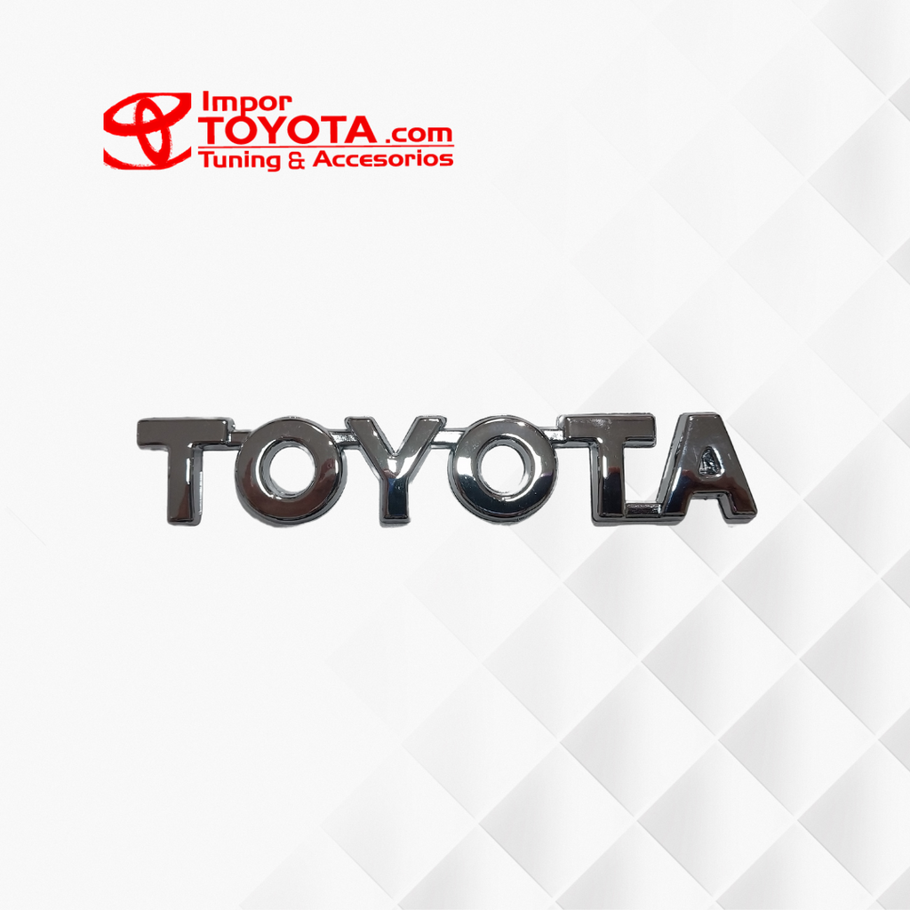 Letras emblema logo Toyota 16 x 3 cm alto relieve