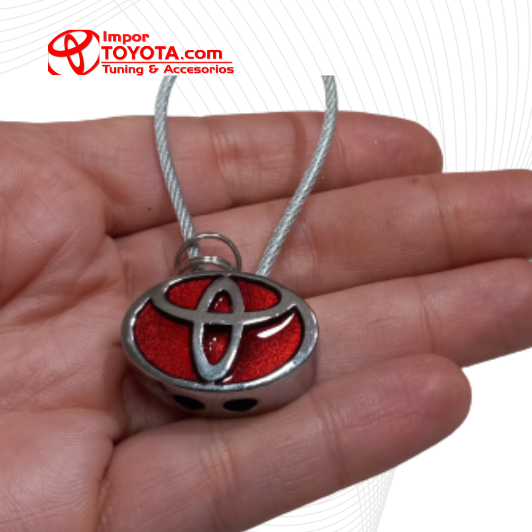LLavero Toyota Metálico Tipo Guaya