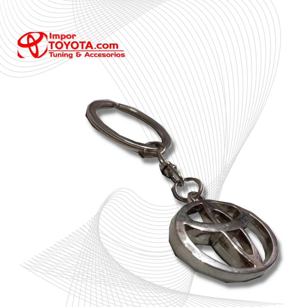 Llavero Toyota Metálico Tipo Cadena