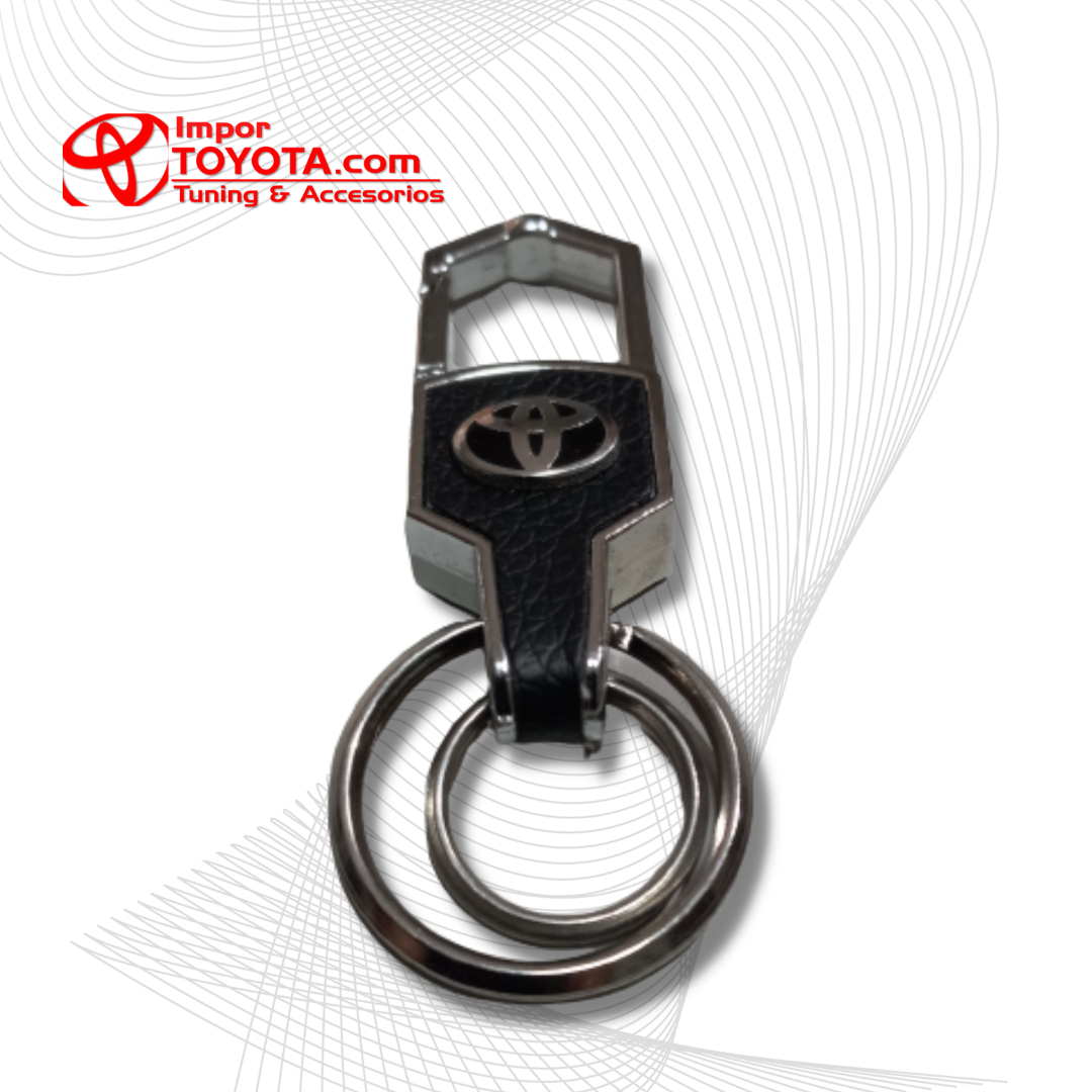 LLavero Toyota Metálico Tipo Candado Doble Aro