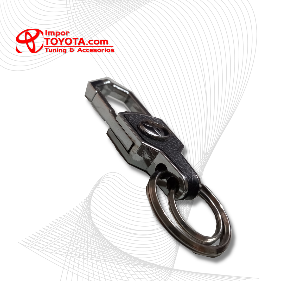 LLavero Toyota Metálico Tipo Candado Doble Aro
