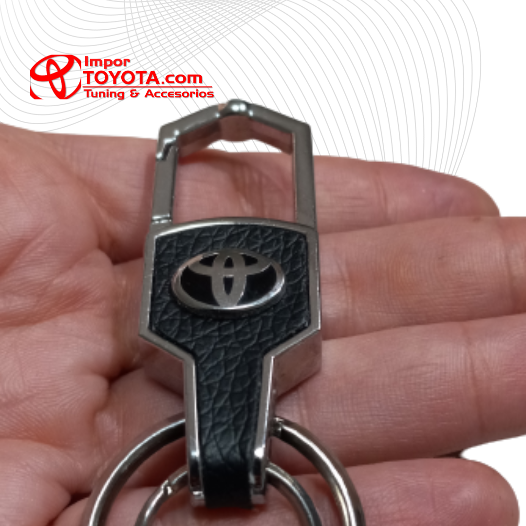 LLavero Toyota Metálico Tipo Candado Doble Aro