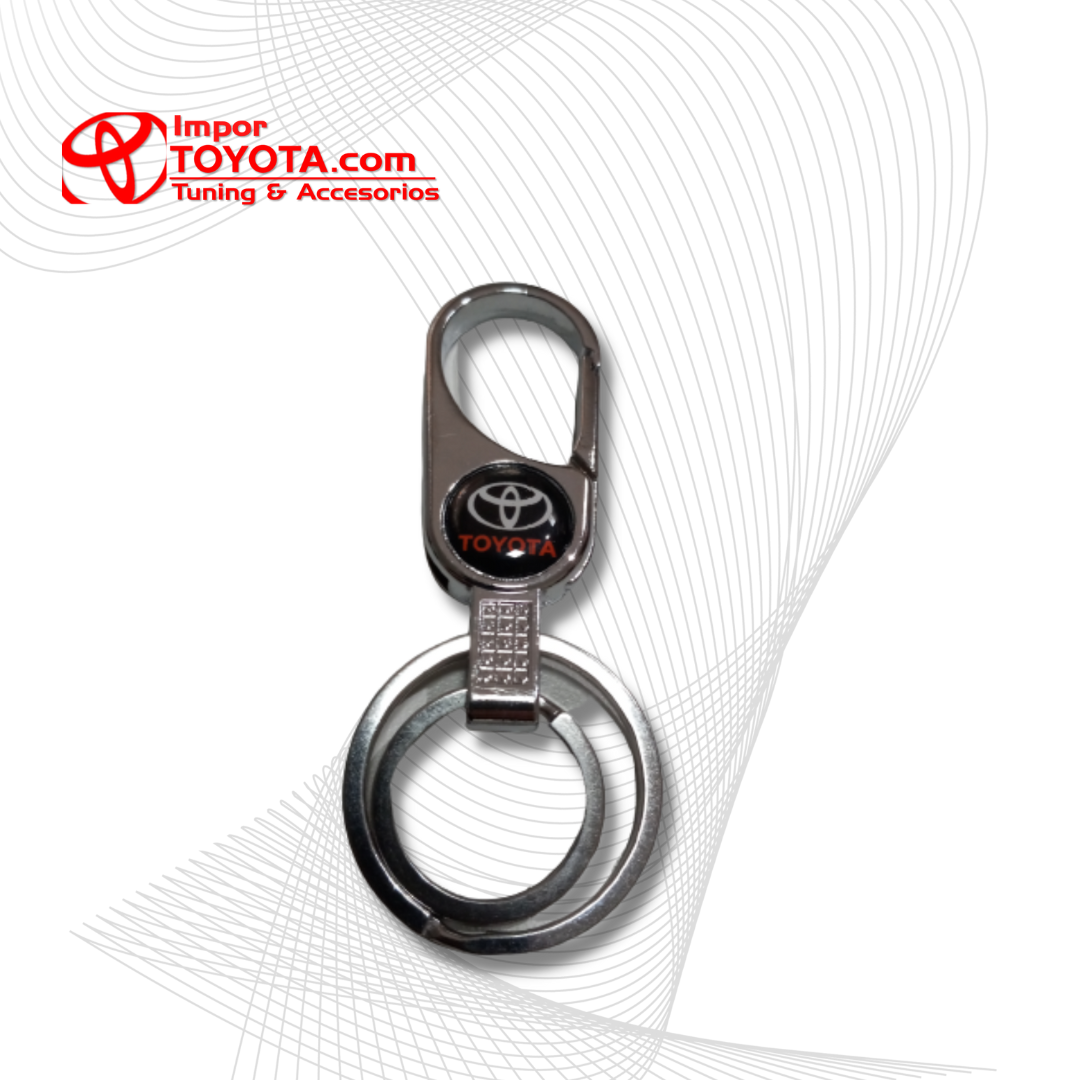LLavero Toyota Metálico Tipo Candado con Resina
