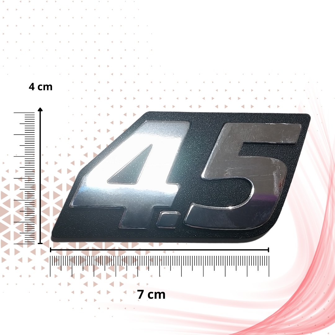 Emblema para toyota  4.5 en Alto Relieve con Aplique Cromado