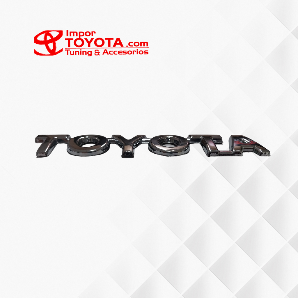 Letras emblema logo Toyota 10 x 2 cm alto relieve